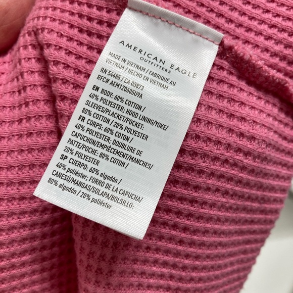 American Eagle sweatshirt jacket , button down with hood. Like new. Wash/dry! - Picture 4 of 4